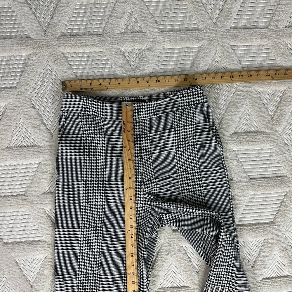 CYNTHIA ROWLEY Pants Sz 6 Houndstooth High Rise Trouser - Picture 8 of 14